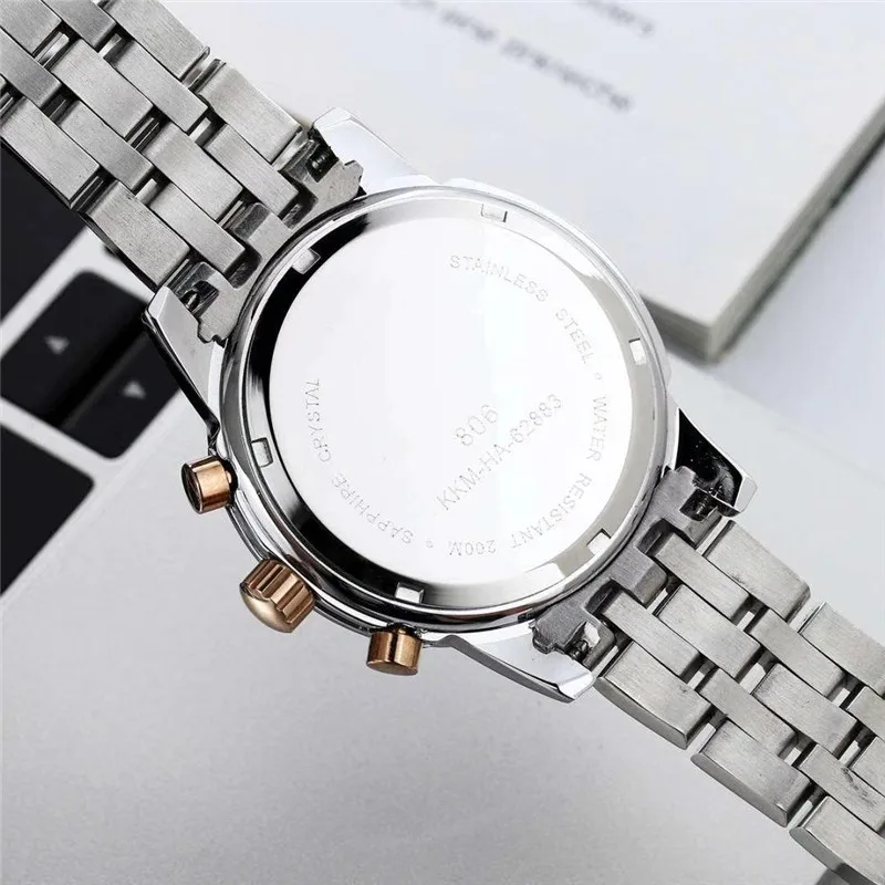 

Top Luxury Brand Men Business Rose Watches Chronograph Waterproof Quartz Analog Wristwatch Male Clock Relogio Masculino