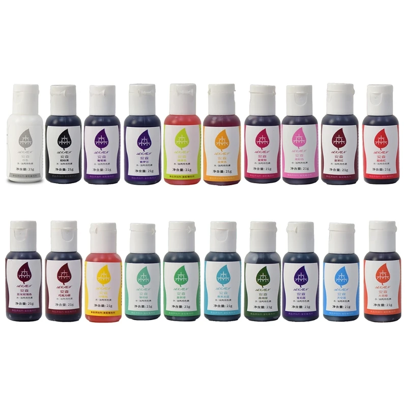 

Набор Пищевых цветов для торта, жидкость 20 цветов для украшения выпечки, приготовления пищи