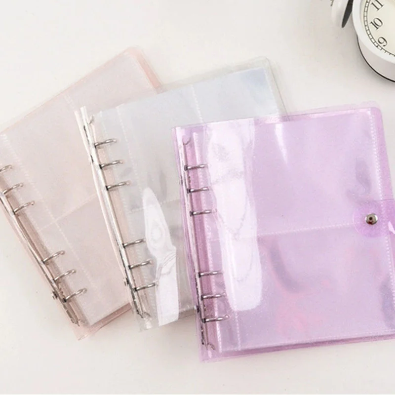 

3/5 Inch 100 200 Pockets PVC Binder Photo Album +25pc Refill Bags Organizer Book Instax Name Card Album Bts De Photos
