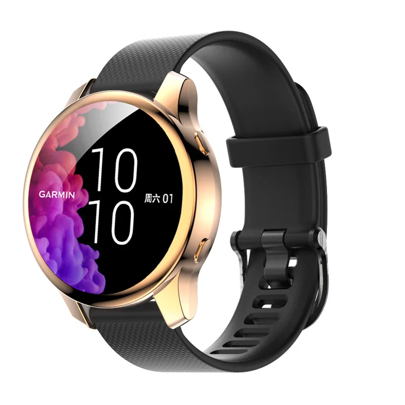 

Plating TPU Soft Watch Case For Garmin Venu Anti-scratch Ultra-thin Replacement 360 Full Screen Protector Cover Watch Shell