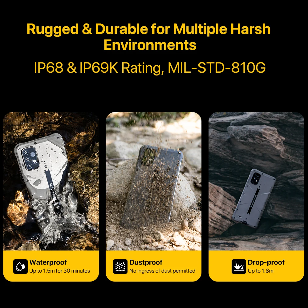 Смартфон UMIDIGI BISON X10 Pro NFC IP68 упрочненный 6 53 дюйма + 128 ГБ тройная камера 20 МП 6150 мАч -
