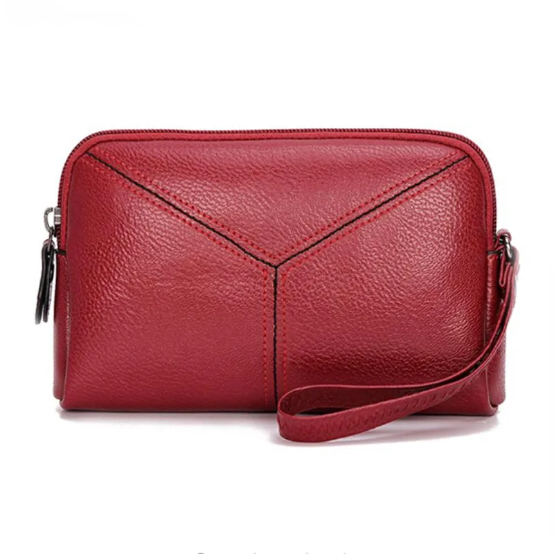 Качественный кожаный кошелек женский клатч повседневный портфель сумка для