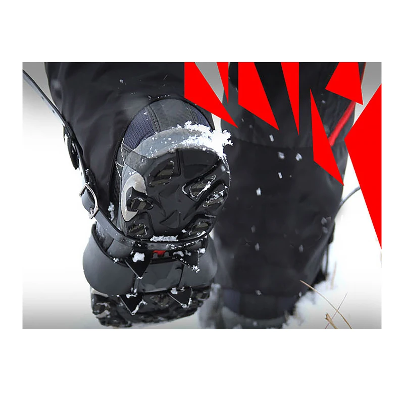 

4-Tooth Climbing Crampons for Outdoor Winter Walk Non-Slip Ice Fishing Snow Shoes Antiskid Shoes Manganese Steel Shoe Covers