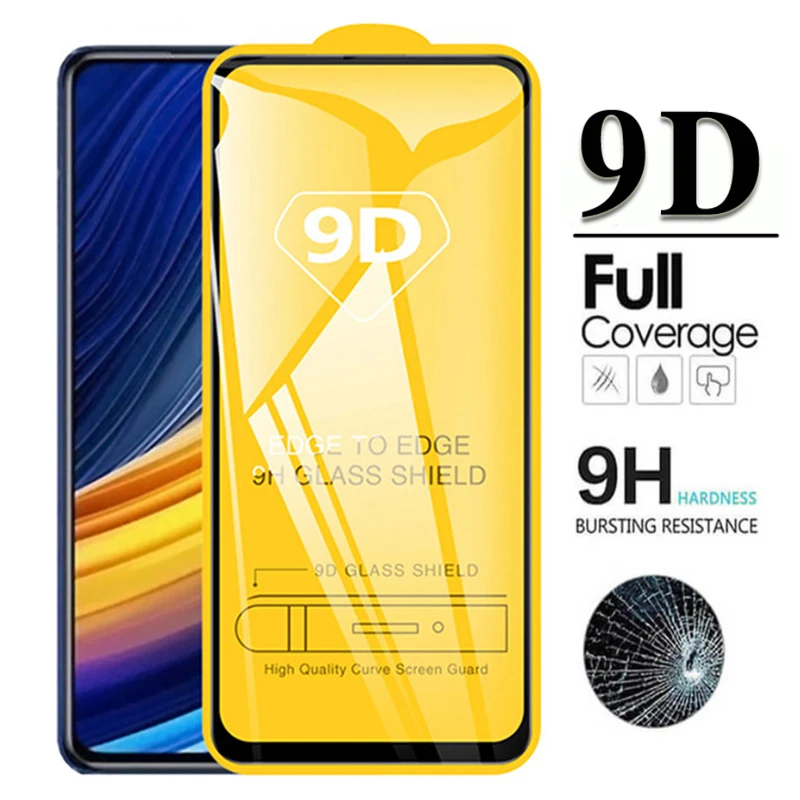 

9D Full Cover Protective Glass Poco X3 Pro X 3 NFC Temperated Glass Pocophone F3 GT for Xiaomi Poco M3 M4 Pro X3Pro Poco-M4 Pro