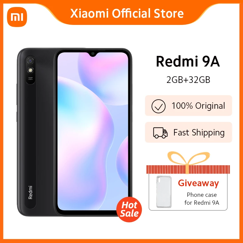 Официальная | Глобальная версия смартфона Xiaomi Redmi 9A 5000 мАч Восьмиядерный MTK Helio G25 6