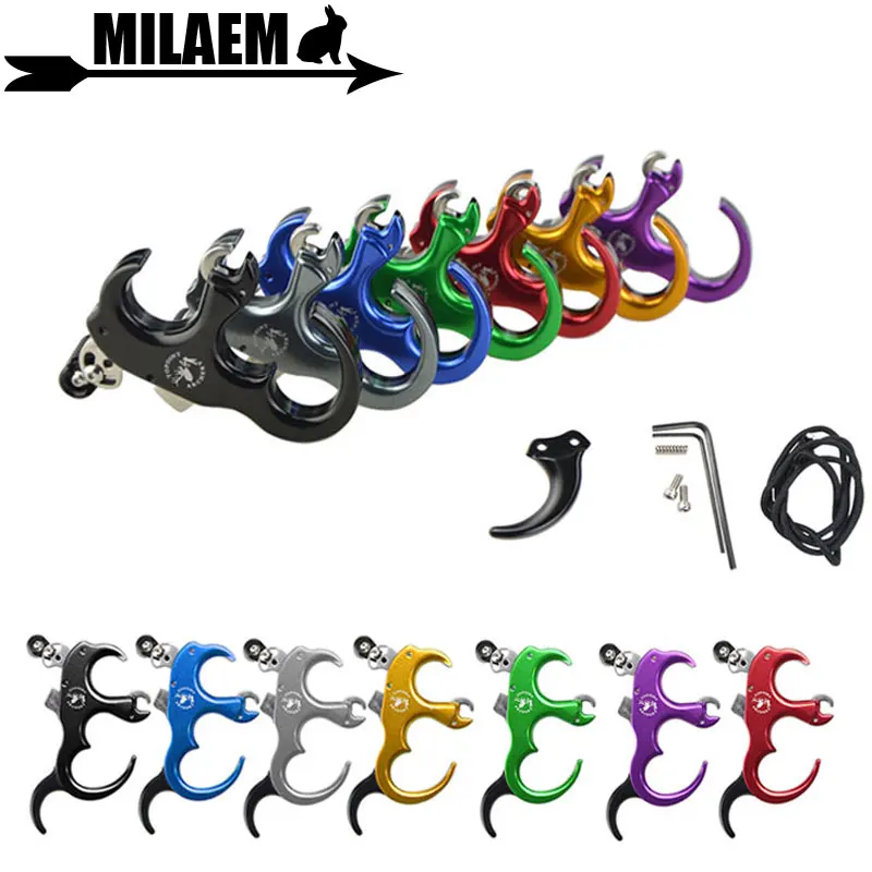 1 шт. стрельба из лука лук релиз помощь регулируемый 3/4 пальцы Алюминиевый сплав