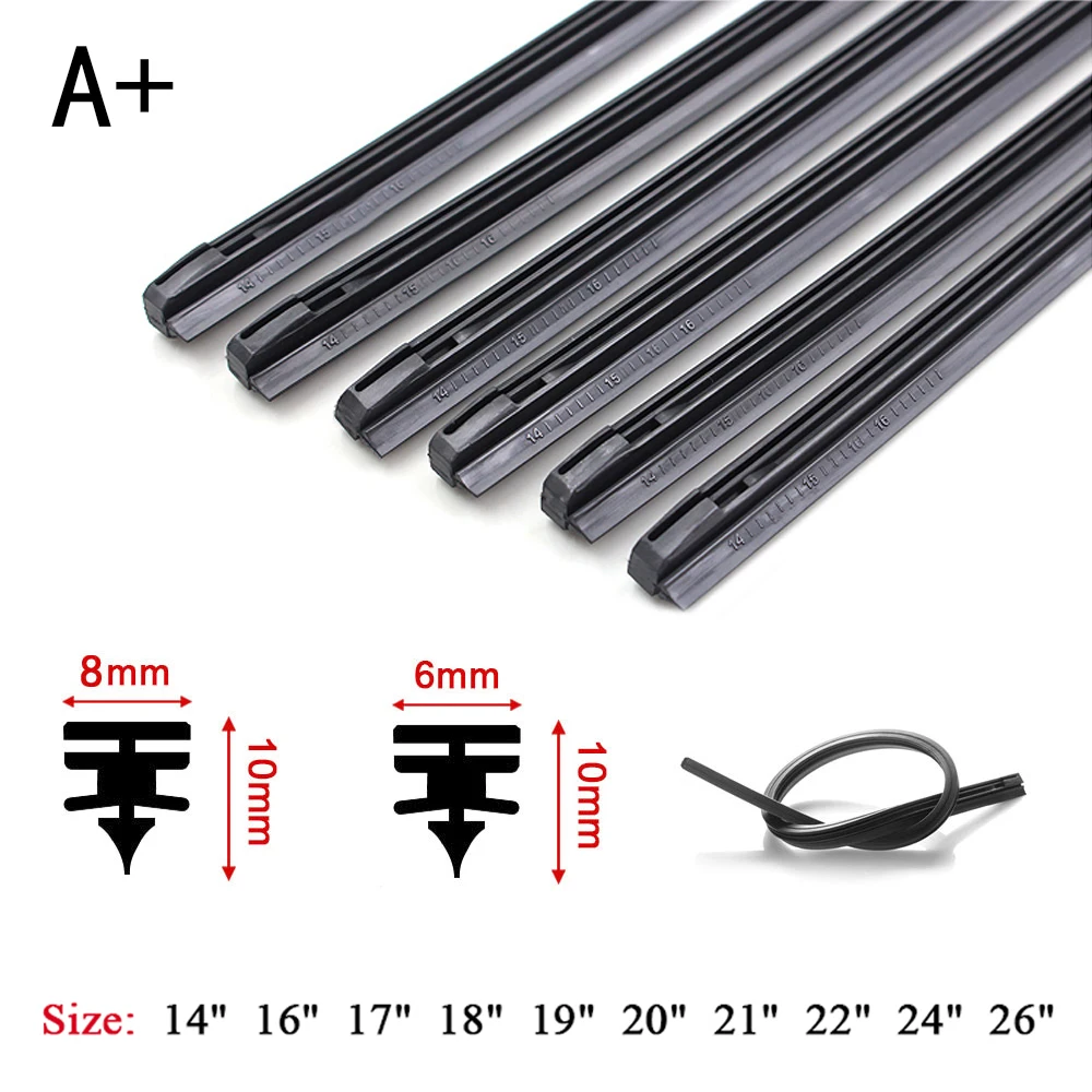 Сменные вставки для щетки стеклоочистителя автомобиля Резиновая лента лобового