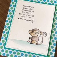 elephant monkey metal cutting dies coordinating stamp for scrapbooking craft embossing stencil die cut card making