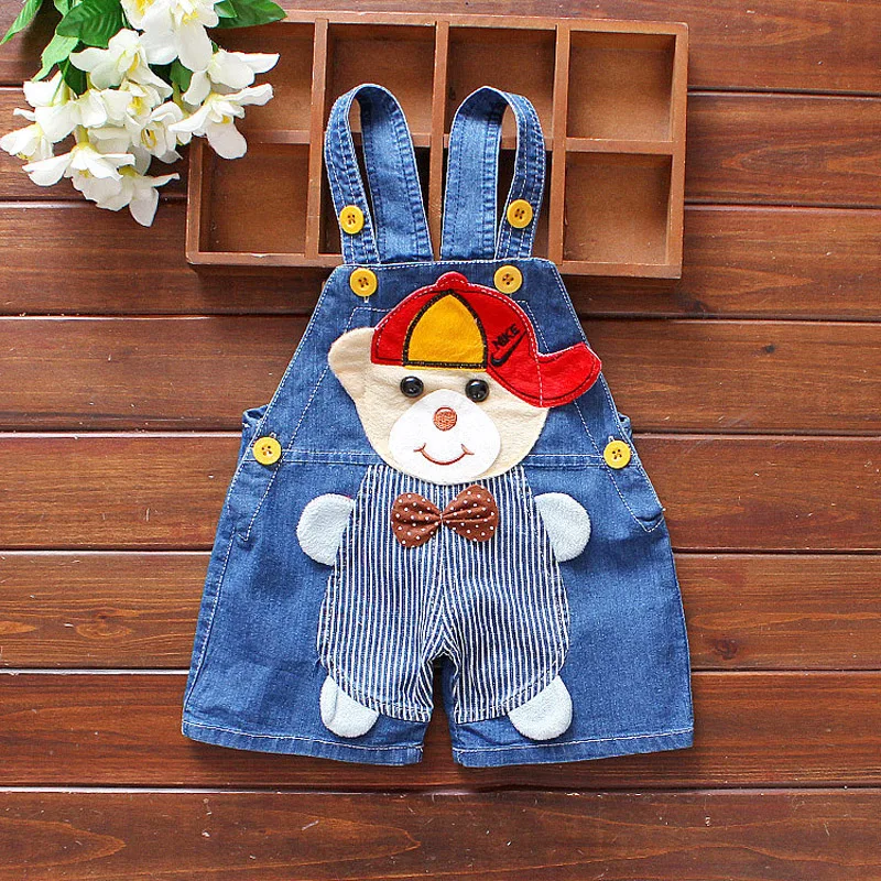 

DIIMUU Kids Baby Boys Girls Overalls Denim Clothing Short Pants Casual Cute Jumpsuits Children Infant Clothes Dungarees Bottoms