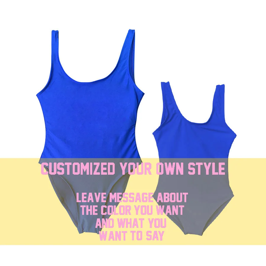 Слитные купальники новые для мамы и ребенка индивидуальный дизайн собственный