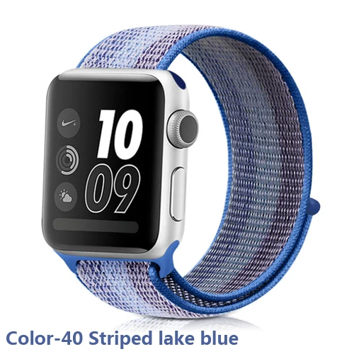 40 Спортивный ремешок-петля для apple watch 4, 5, 3, 44 мм, 40 мм, correa, 42 мм, 38 мм, iwatch, браслет, дышащий, apple, Аксессуары для часов - Цвет ремешка: 40