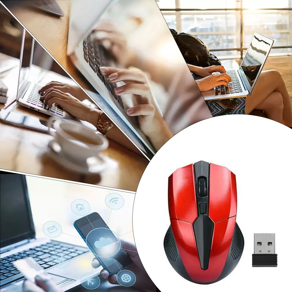 

Portable 319 2.4Ghz Wireless Mouse Adjustable 1200DPI Optical Gaming Mouse Wireless Home Office Game Mice for PC Computer Laptop