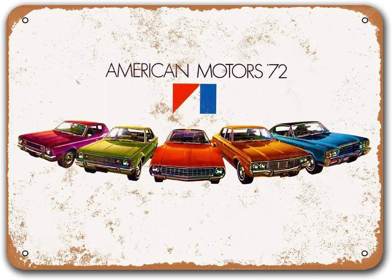 

1972 AMC Cars Tin Metal Signs Vintage Cars, Sisoso Plaques Poster Bar Pub Retro Wall Decor 12x8 inch