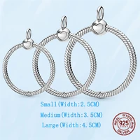 hot sale 925 sterling silver moments pave o pendant fit original pandora cable chain necklace clear cz diy silver 925 jewelry