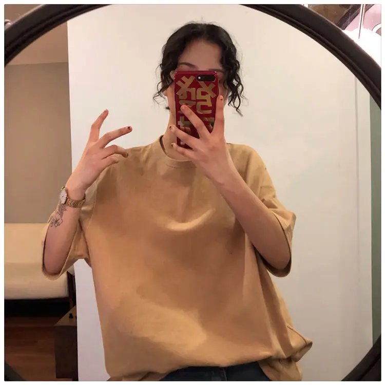 

Harajuku Short Sleeve T-shirt Women Summer Tops Kpop Oversize Cartoon Print Tees Shirt Schoolgirl Young Style Clothes