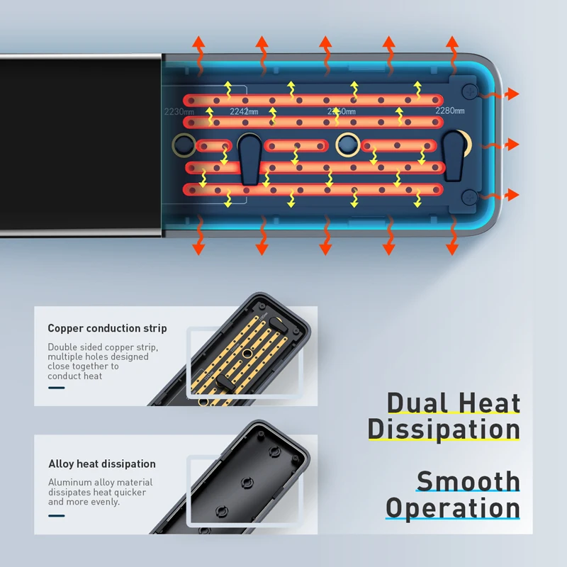 baseus m 2 ssd case enclosure m 2 to usb type c 3 1 ssd adapter for sata pcie mb key ssd disk box m 2 ssd case hard disk case free global shipping