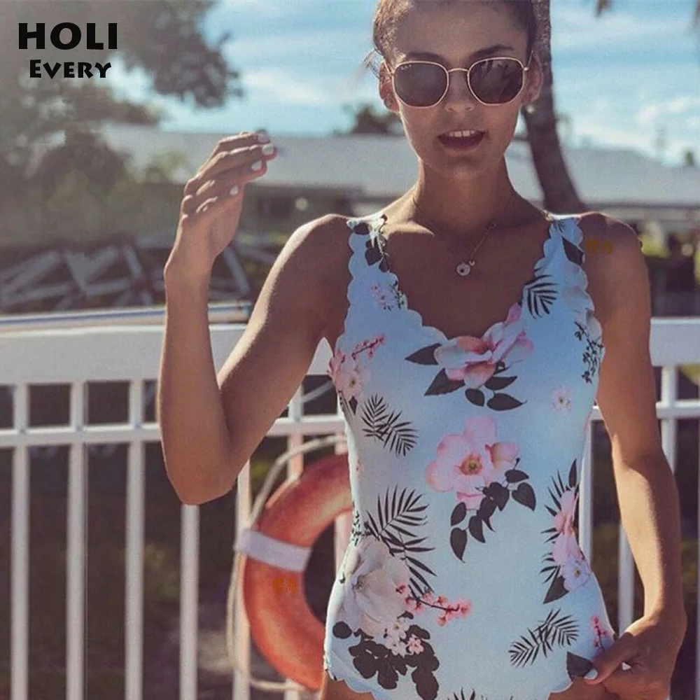 Желтый слитный купальник для женщин-подростков 2019 женский с цветочным рисунком