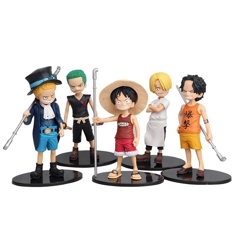 5 шт./компл. 15 см Амин цельная игрушечная фигурка детства Luffy Ace Sanji Zoro Sakazuki ПВХ