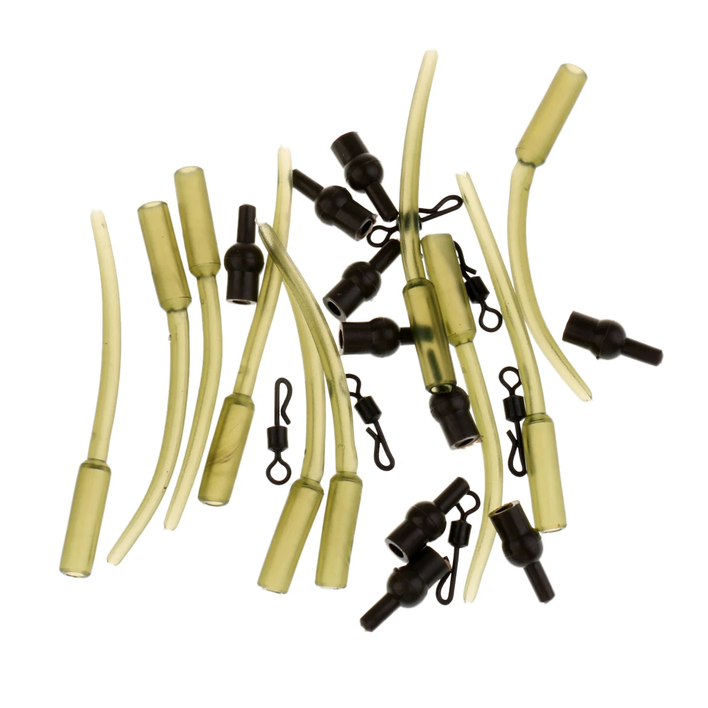 

30 шт./компл. травы зеленый обжимные клещи для велосипедистов, уловистая, чод Rig рукава с быстросменных вертлюгов Карп Рыболовные Снасти Терм...