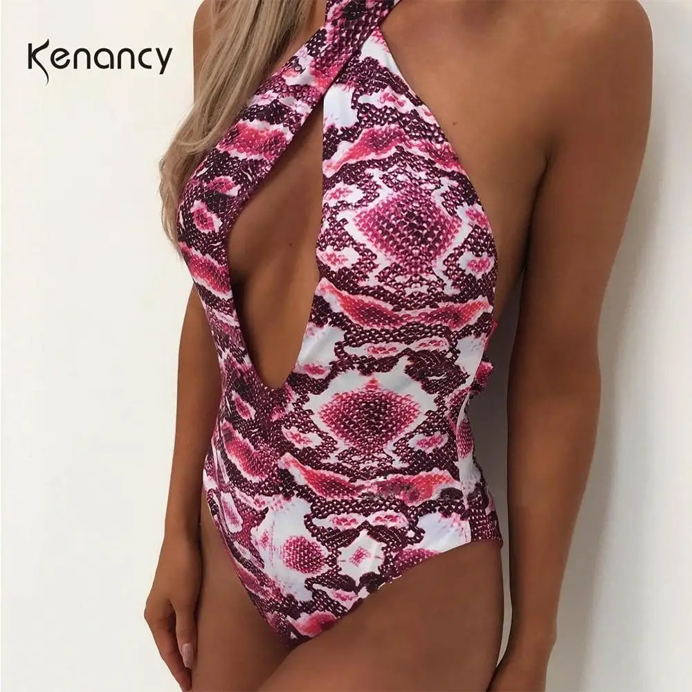 Сексуальный комплект бикини Kenancy со змеиным принтом купальник бандажный
