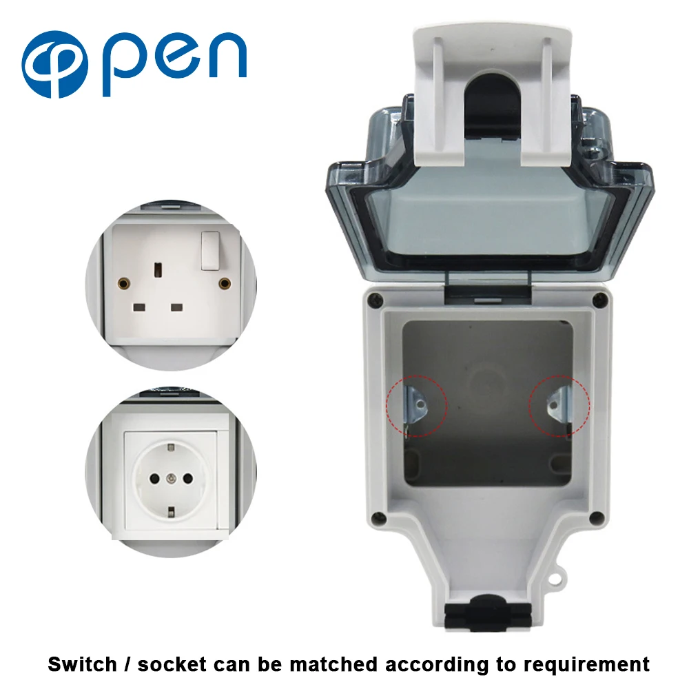 

One position Waterproof Socket Box Switch Case Multifunction Rainproof Protection