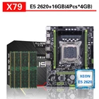 Материнская плата kllisre X79, комбинированный набор, процессор LGA 2011, E5 2620, 4 шт., 4 Гб 1333, память ECC