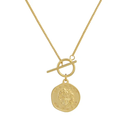 Ожерелье из золотых монет/цепочка для свитера - Окраска металла: Gold