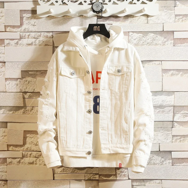 Мужские джинсовые пальто весна осень модные Молодежные повседневные ковбойские