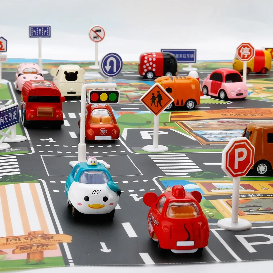 

130*100cm Baby Crawling Mat for Children Cartoons Traffic Rug Indoor Toys City Road Carpet Kids Game Little Girl and Boy Playmat