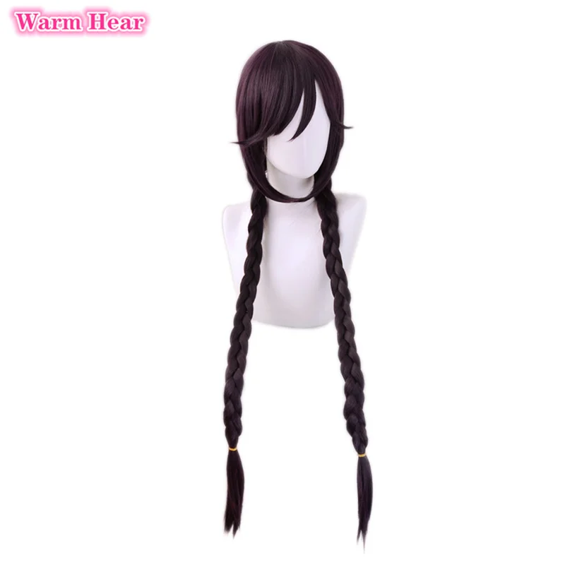 Парик для косплея аниме данганронпа термостойкий длинный с круглыми очками