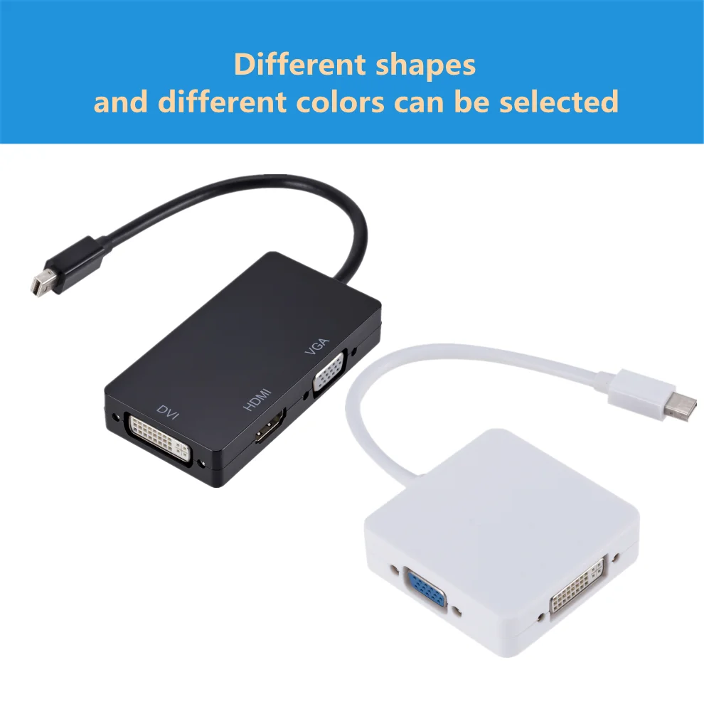 LccKaa 3 в 1 DisplayPort DP HDMI совместимый кабель адаптера DVI VGA 1080P конвертер разъем для ПК