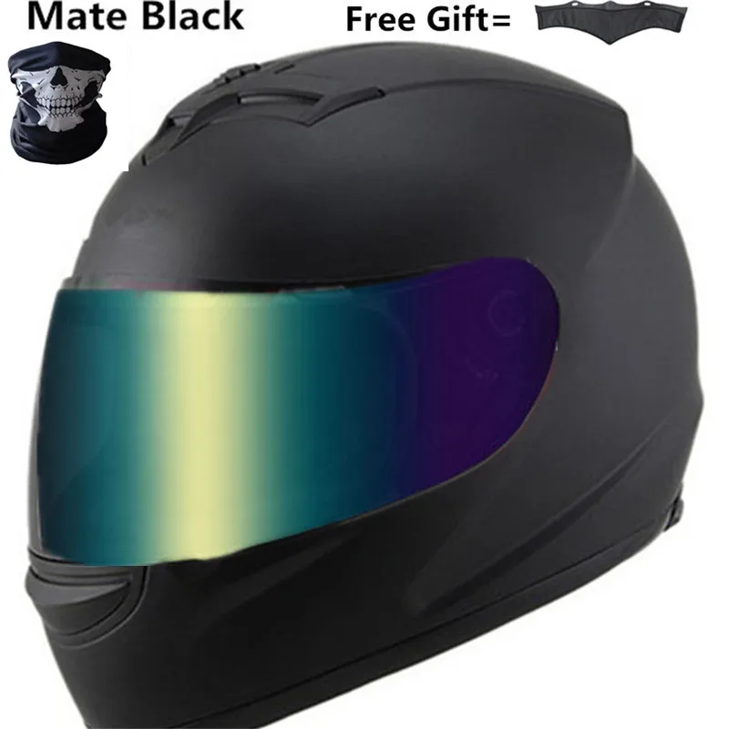 matte-color Мото шлемы полное лицо мото rcycle шлемы DOT одобренные с удаленным шейным платком четыре сезона солнцезащитный щит Прикрепленный прозрачный козырек - Цвет: matte-color