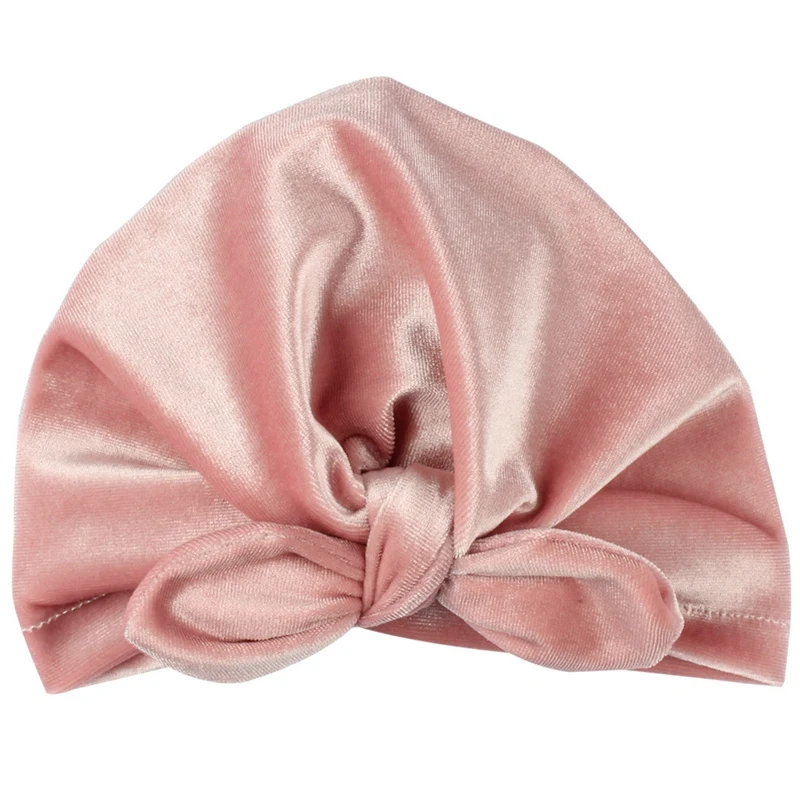 

4 Pcs Velvet Baby Hats Baby Boys Girls Caps Photography Props Elastic Infant Beanie Turban Hats Baby Accessories