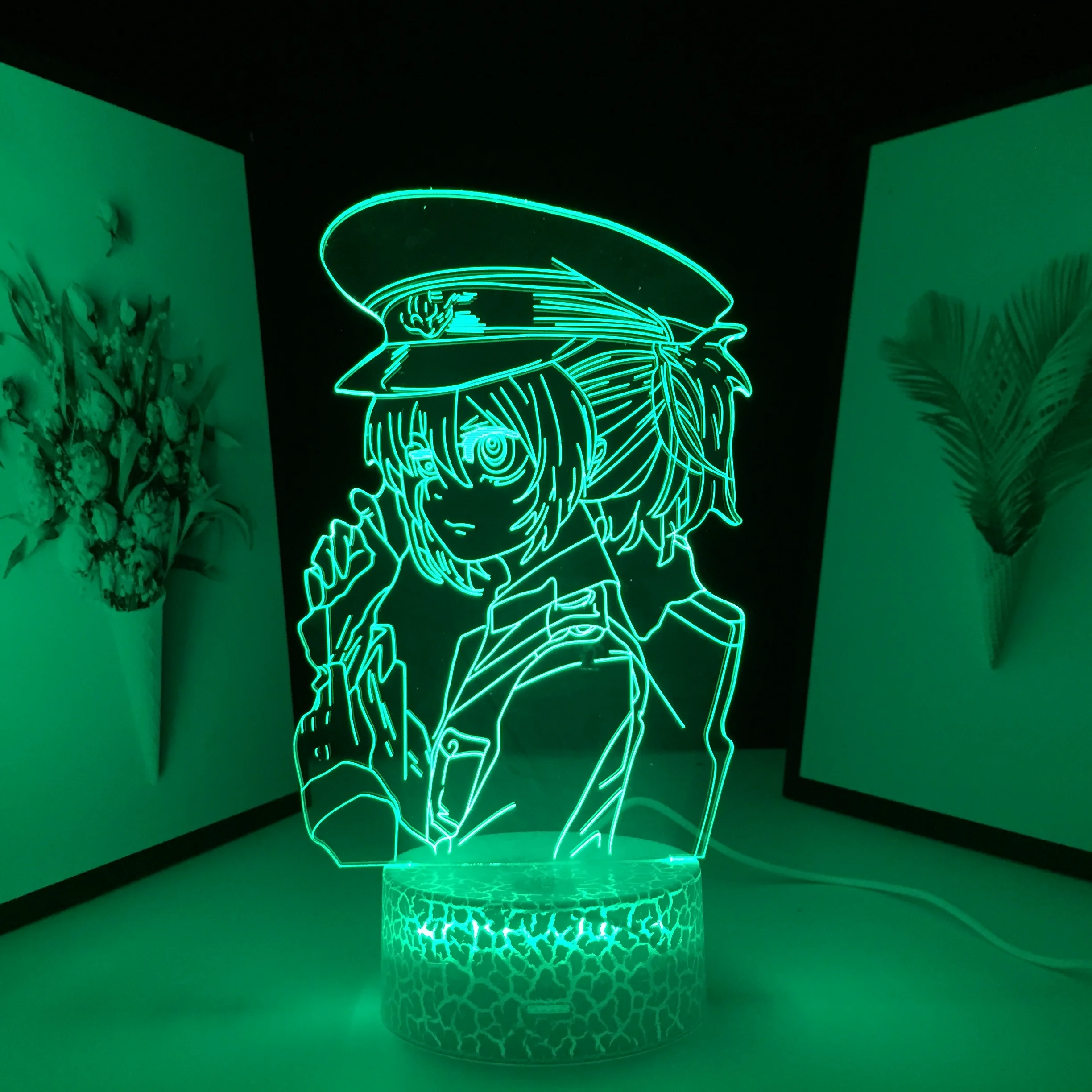 

The Saga of Tanya the Evil Anime 3D LED Lamp for Child Bedroom Decor Nightlight Birthday Gifts Manga 3D Table Light Dropship