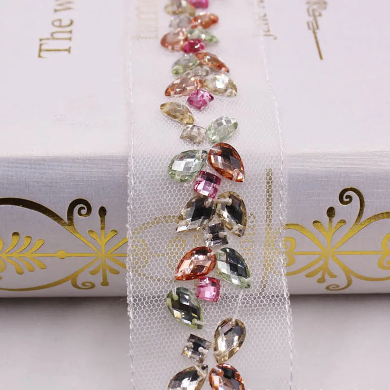 4 см алмазные бисерные кружева ручной работы для отделки краев свадебное платье