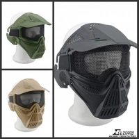 1x cs mask full face cs game archery practice sport airsoft paintball protect mesh