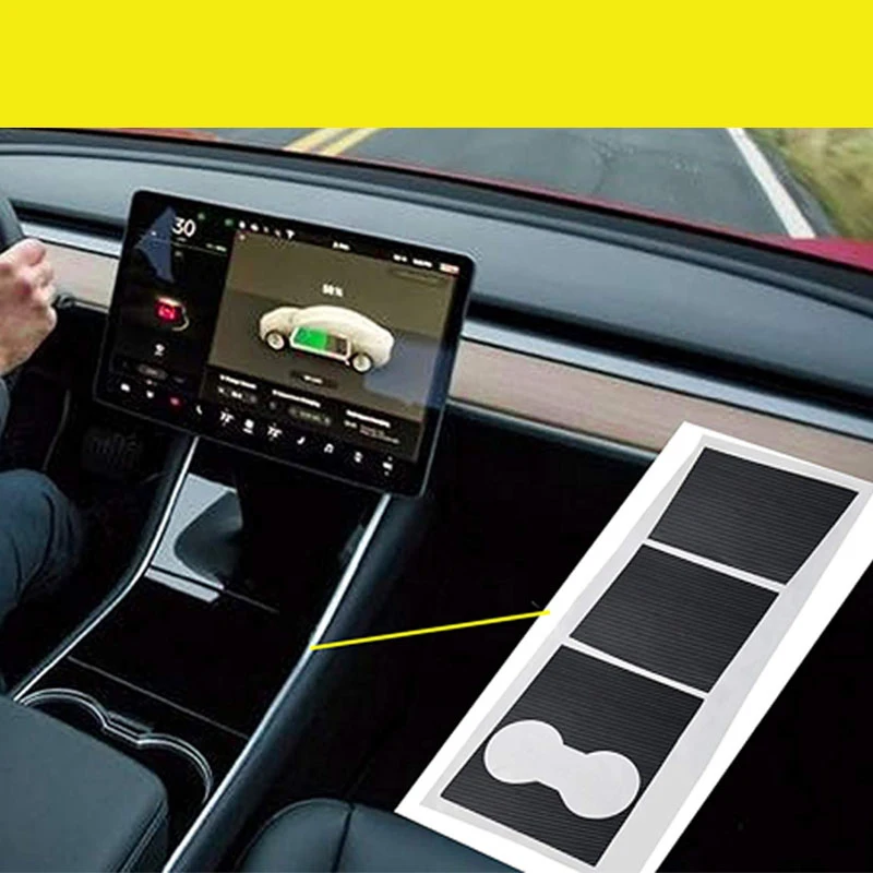 Матовая черная Автомобильная виниловая наклейка на центральную консоль