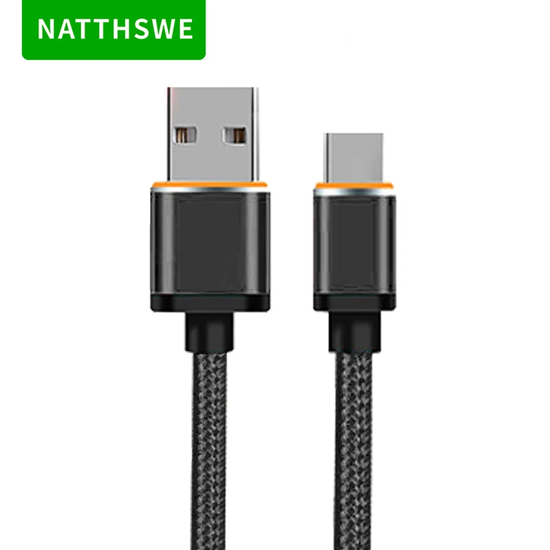 NATTHSWE 5.0A супер быстрая зарядка type C USB кабель для передачи данных 1 м нейлоновая