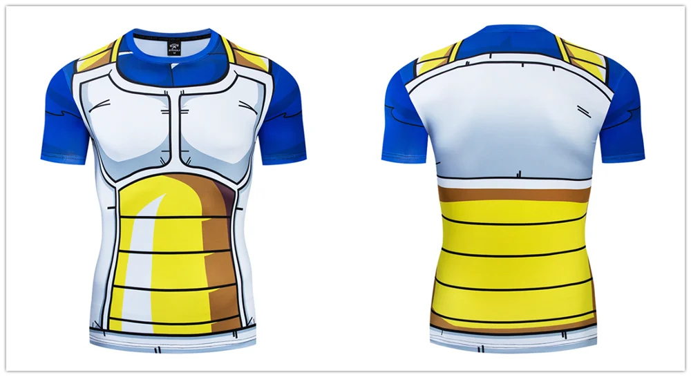 DT054 Супер Саян Гоку Драконий жемчуг Косплей Костюм Премиум 3D Печатный Костюм компрессионная футболка Finess тренажерный зал быстросохнущие плотные Топы - Цвет: DT054