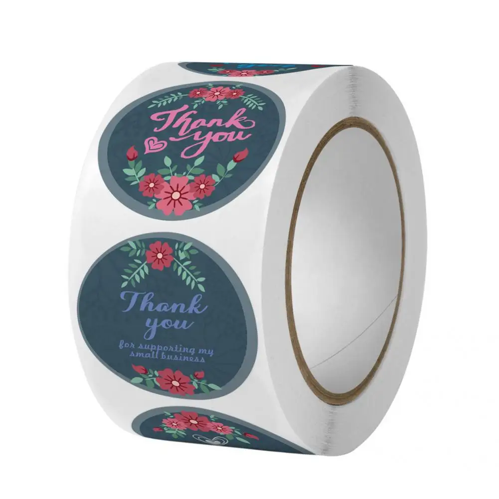 

Colorfast Round Multi-purpose Thank You Small Business Stickers for Greeting Cards
