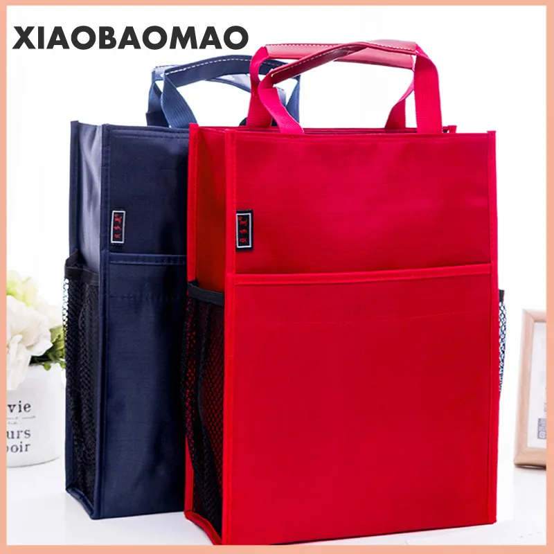 A4 vertical briefcase document bag portable file bag good qulity durable portable laptop bag double layer business officially wo