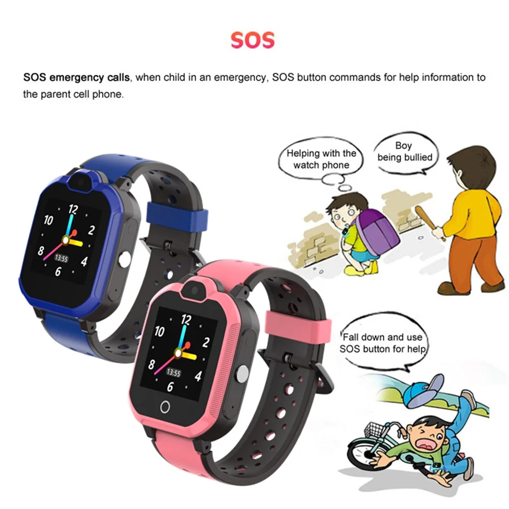 LT05 4G Anti-lost Smart Watch for Kids BT Video Call IP67 LBS Waterproof Children Smartwatch Support 11 Languages | Электроника
