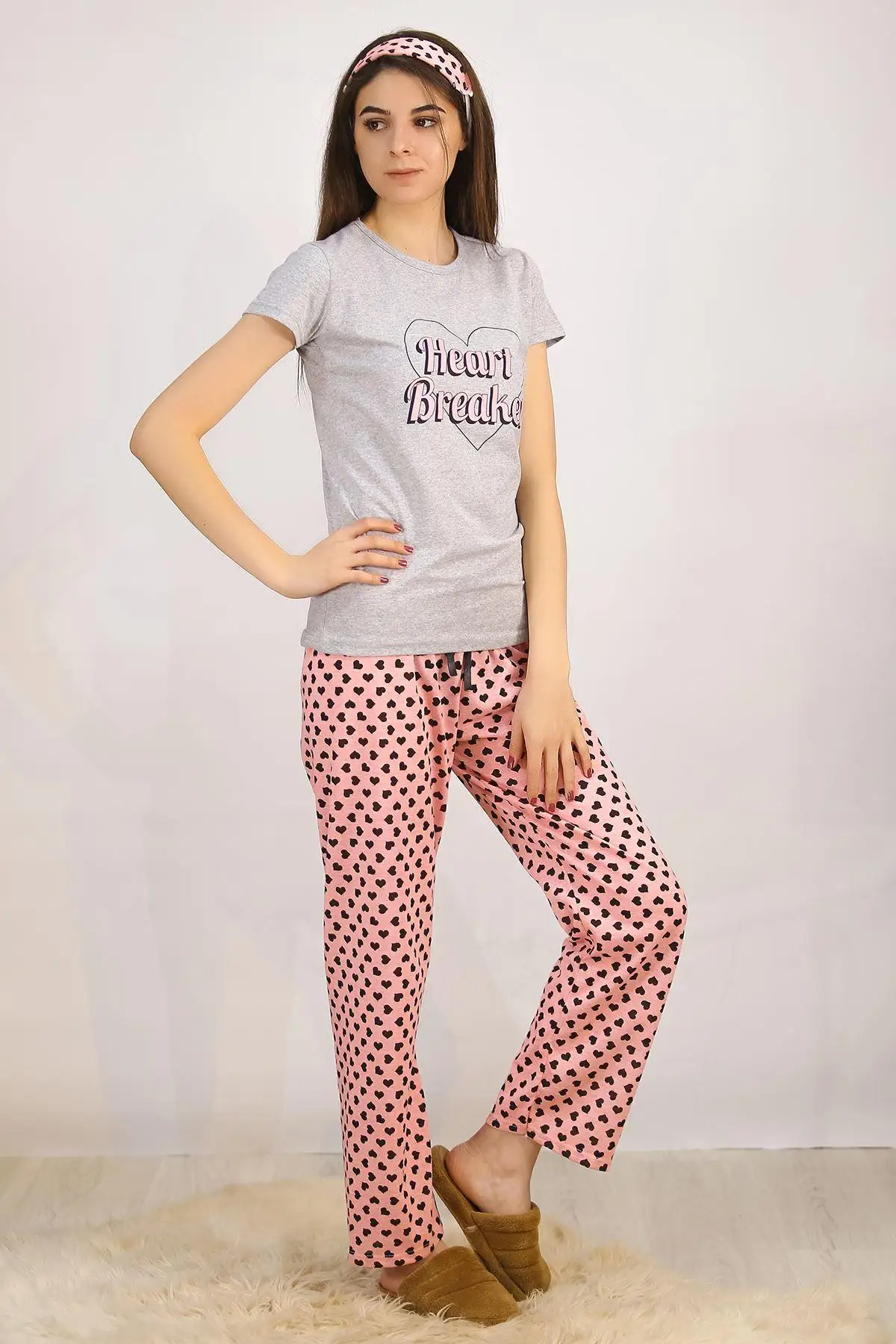 

Printed Pajamas set Gray
