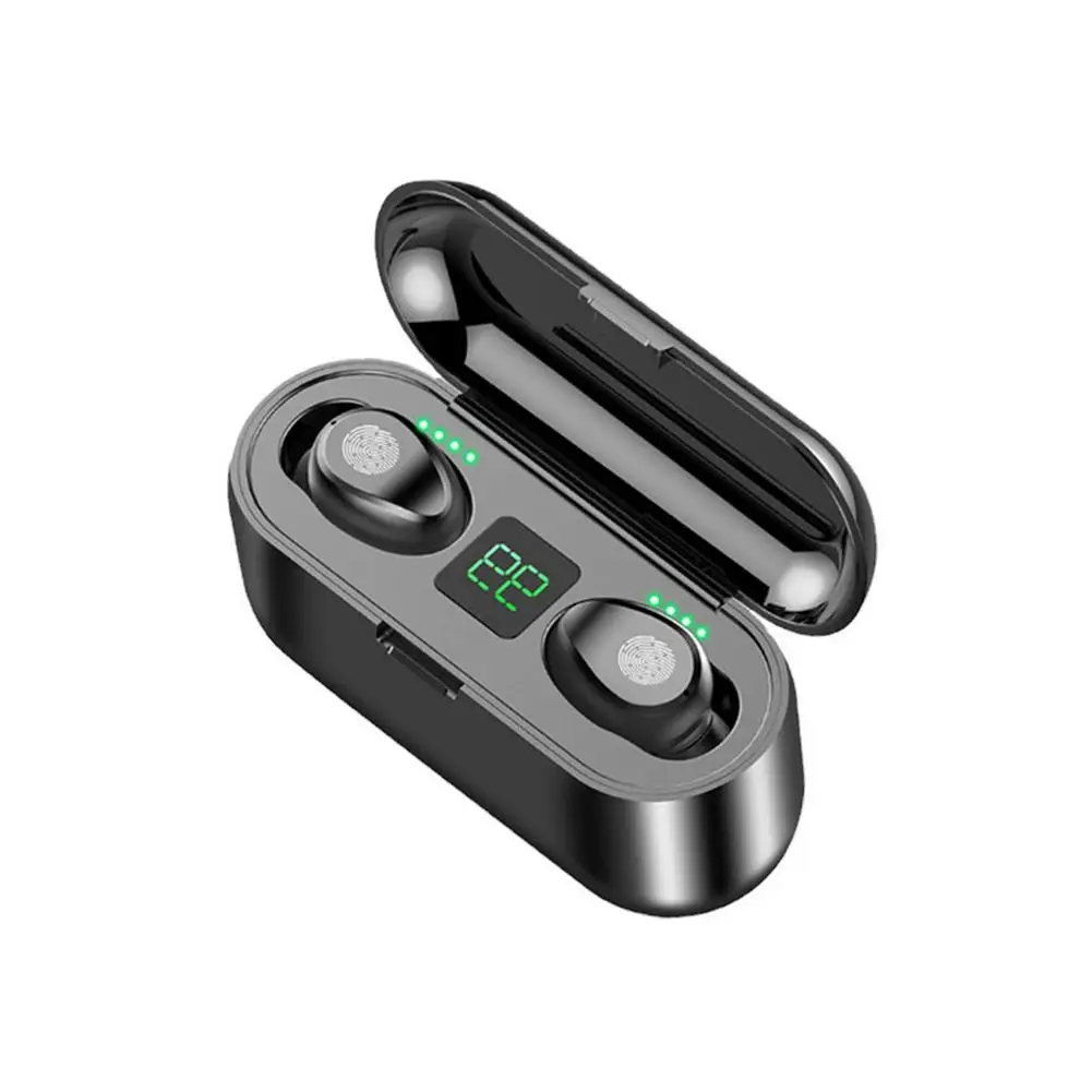 

TWS Bluetooth 5.1 Earphones F9 Touch Control Wireless Headphones With Mic Sports Waterproof Wireless Earbuds 9D Stereo Headsets