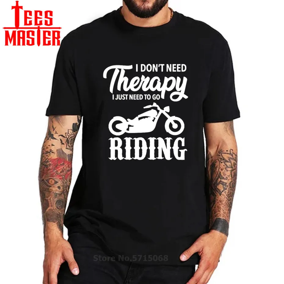 Футболка мужская для езды на мотоцикле тенниска мне не нужна терапия просто