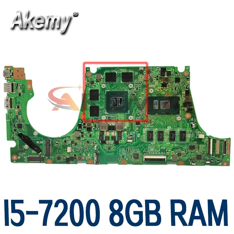 

New 90NB0EG0-R00020 laptop Motherboard For Asus UX530U UX530UQ UX530UN UX530UR UX530UX Mainboard 8G/I5-7200U SR2ZU