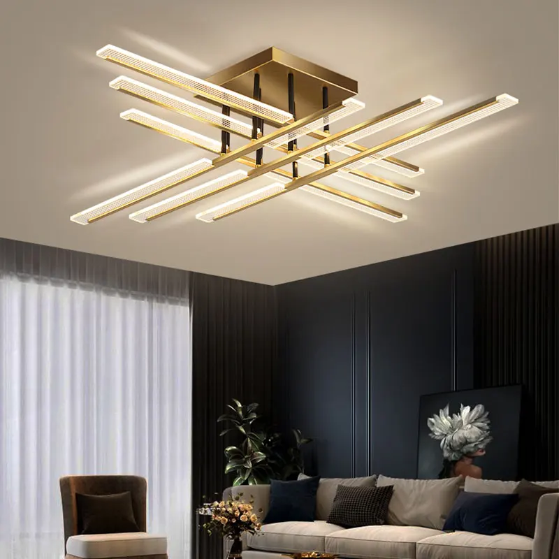 

Golden Chandelier Modern LED Lamp For Loft Home Decoration Bedroom Living Dining Room Fixture Indoor Lustre Nirdoc Luminaire