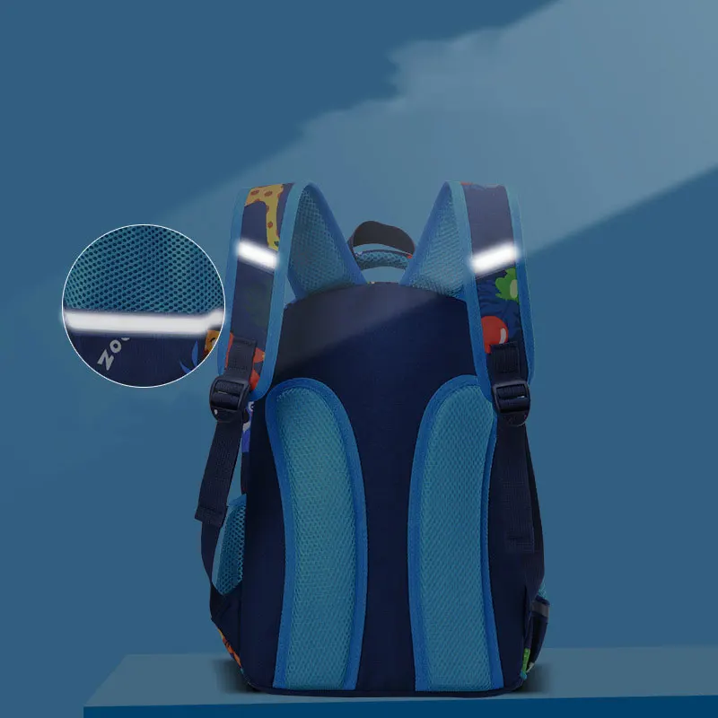 High Quality Kids School Bags Orthopedic Backpack Children Animal Zoo Printed Lighten Burden Bookbags Mochila Infantil Escolares