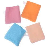 reusable microfiber facial sponge face towel makeup remover cleansing glove 4 colors random