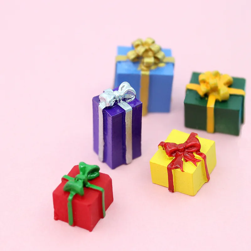 

Doll House Accessories Christmas Ornament Emulation Color Box Gift Box Mobile Phone Case Accessories
